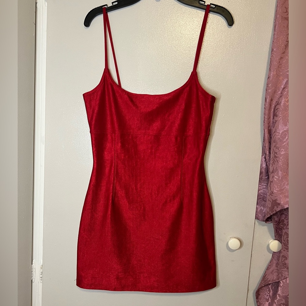 Red Spaghetti Strap Dress